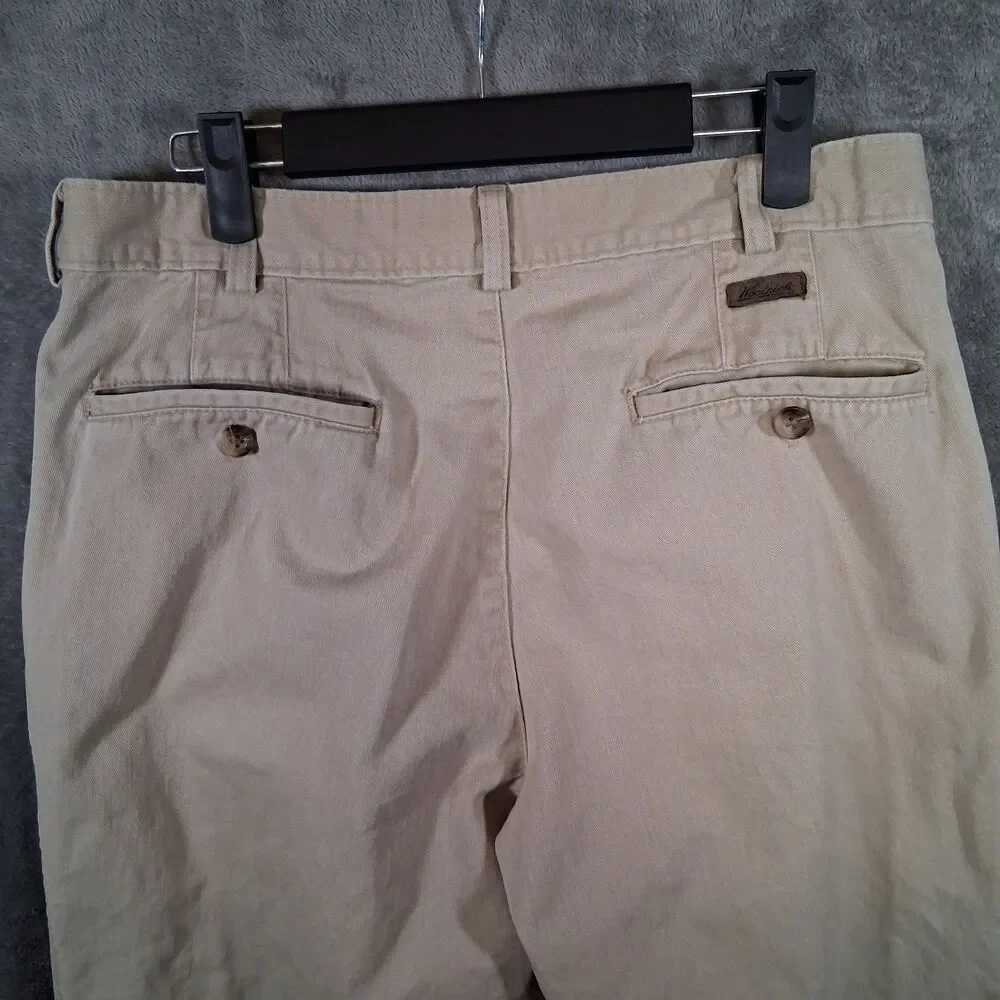 Woolrich Khaki Pants Mens 31x30‎ Khaki Beige Straight Fit Vtg 90s Casual Preppy